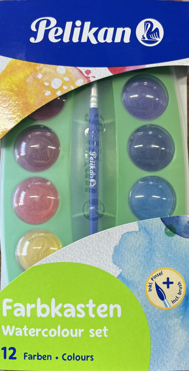 Pelikan Νερομπογιες 12χρωμ.με πινέλο 701242	