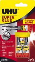 UHU ugi Kolla Stigis Super Glue Minis 3tmx 3ml