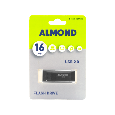 ALMOND FLASH DRIVE USB 16GB PRIME ΜΑΥΡΟ