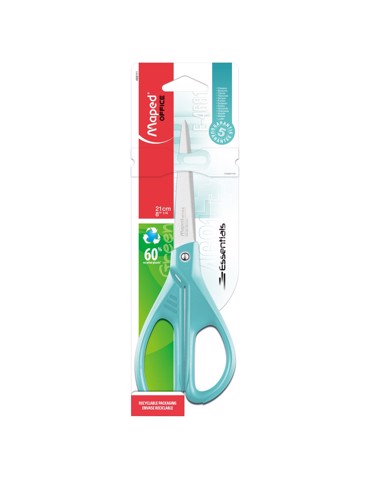 ΨΑΛΙΔΙ MAPED ESSENTIALS GREEN 21 CM ΑΣΥΜΜΕΤΡΟ ΠΑΣΤΕΛ BLISTER