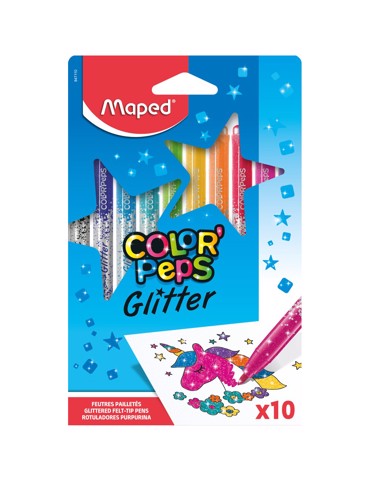 Μαρκαδόροι Maped Color'Peps Glitter (10 Τεμάχια)