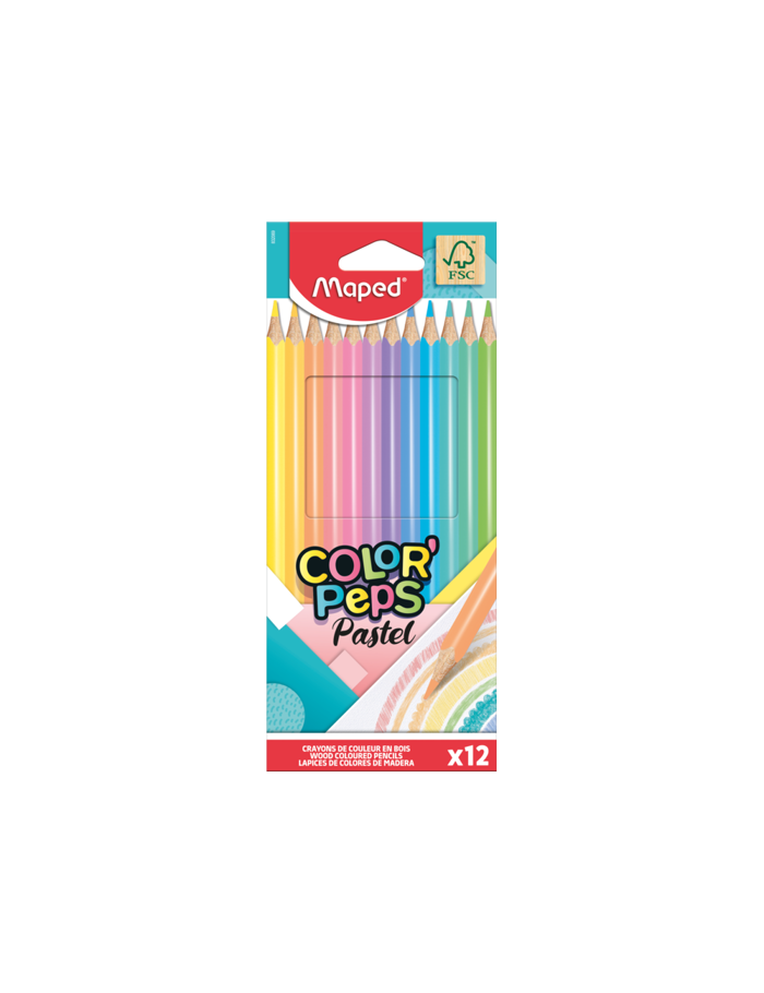 XuLOMPOGES PASTEL MAPED COLOR' PEPS X 12