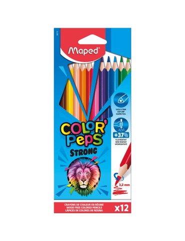 Ξυλομπογιές Maped Color'Peps Strong (12 Τεμάχια)