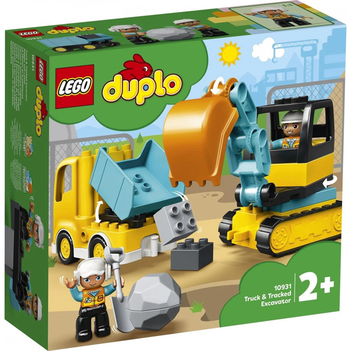 Lego Duplo Truck And Tracked Excavator Construction Vehicle