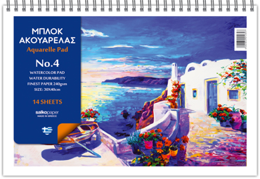 ΜΠΛΟΚ ΑΚΟΥΑΡΕΛΑΣ 30χ40 Νο 4