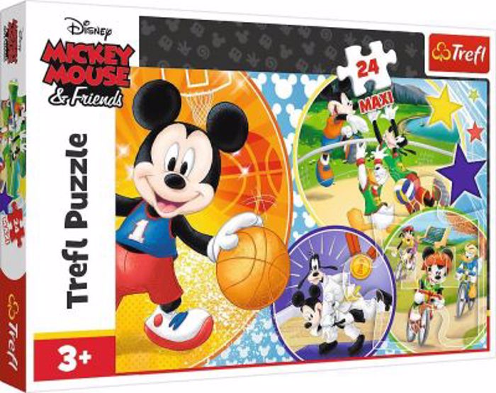 PAZL TREFL MAXI 24PCS MICKEY TIME FOR SPORT