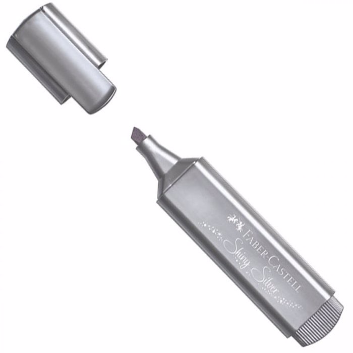 Markadoros upogammisis Faber Castell 1546 Metallic silver Textliner