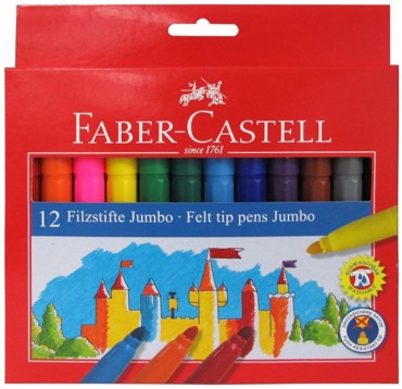 Μαρκαδόροι Fibre-Tipe Pen Jumbo 12 Χρώματα