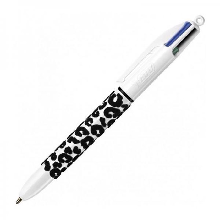 Stulo BIC 4 Color Velvet Medium 1.0mm Animal Print