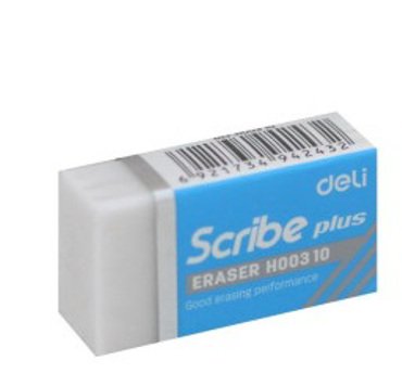 Γόμα για μολύβι Deli - Scribe plus. EH00310. λευκή