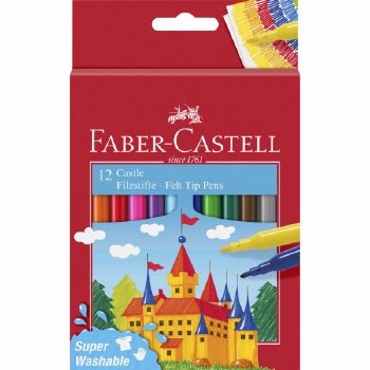 Faber Castell Μαρκαδόροι Super Washable Σετ 12Τμχ