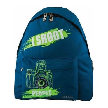 Polo Mythos Σχολική Τσάντα Πλάτης Γυμνασίου - Λυκείου Μπλε 20lt