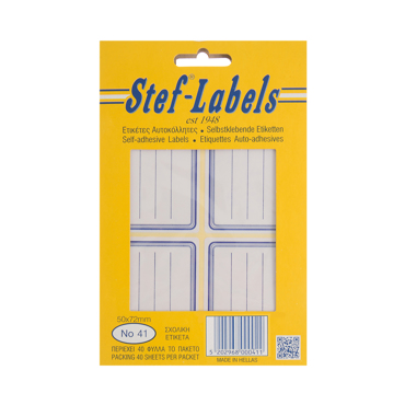 Αυτοκόλλητες ετικέτες Stef-Labels No. 41 4-τετραδίου