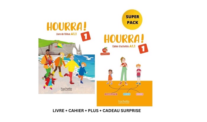 HOURRA! 1 SUPER PACK (LIVRE + CAHIER + PLUS + CADEAU SURPRISE) N/E